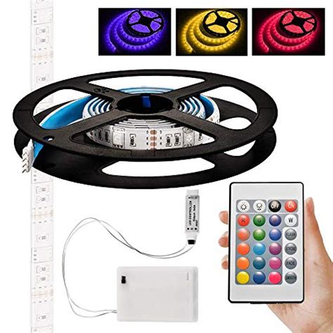 Battery Powered Led Strip Lights 1m 3 28ft Flexible Rgb Led Lights