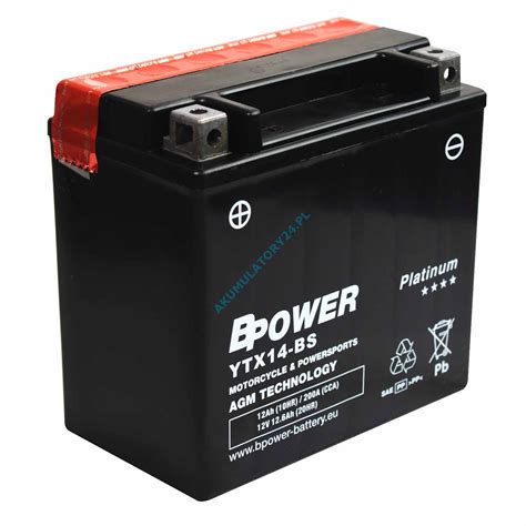 BPower Platinium AGM YTX14 BS 12V 12Ah 200A