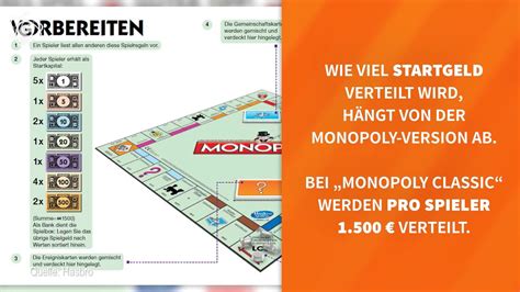 Monopoly Geld verteilen für DM und Euro genaue Auflistung