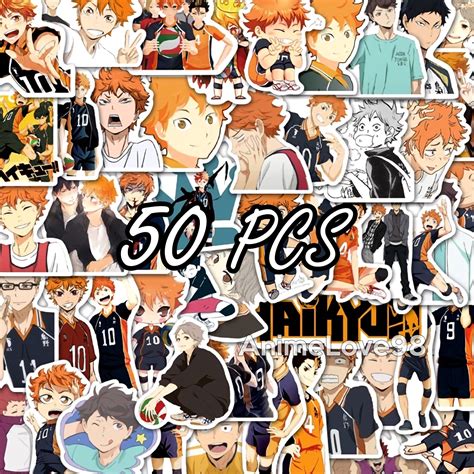 Pcs Haikyuu Pegatinas Paquete Impermeable Anime Manga Etsy