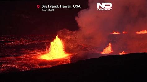 Watch Hawaiis Kilauea Volcano Erupts Again After Three Month Pause