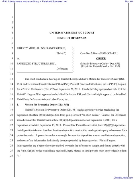 Fillable Online Order That Plaintiffs Motion For Protective Order Is