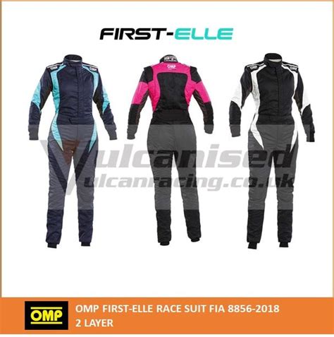 Omp First Elle Race Suit Fia Standard 8856 2018 2 Layer Vulcan Racing