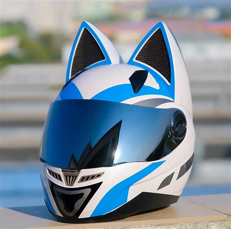 Capacete De Motocicleta De Orelha De Gato Personalizado Adulto