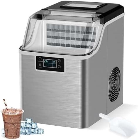 Advwin Ice Maker Machine Countertop Stainless Steel Portable Ice Cube