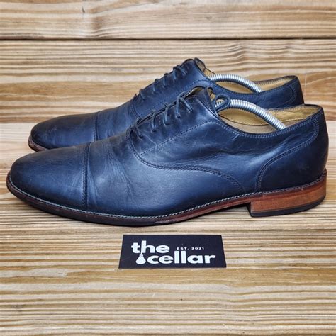 Cole Haan Shoes Cole Haan Mens 5m Modern Cap Toe Blue Leather Casual Lace Up Oxford Poshmark