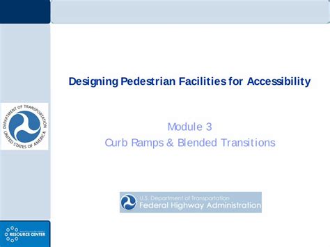 Pdf Module 3 Curb Ramps And Blended Transitions · Curb Ramps And Blended