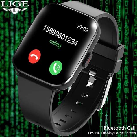 Buy Lige Men Smartwatch Bluetooth Call Full Touch Bracelet Waterproof Sports Fitness Tracker