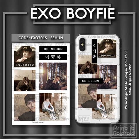 Jual Stiker Boyfie Exo Foto Casing Hp Laptop Buku Diy Photo Sticker