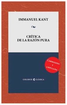 Libro Critica De La Razon Pura Corregida Y Ampliada De Immanuel Kant