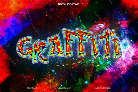 Graffiti Font Style Text Effect | Photoshop PREMIUM PSD File