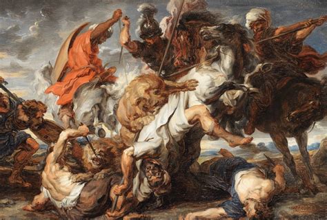 Lion Hunt 1621 By Peter Paul Rubens