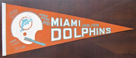 Lot Detail - 1974 MIAMI DOLPHINS SUPER BOWL VIII FOOTBALL PENNANT