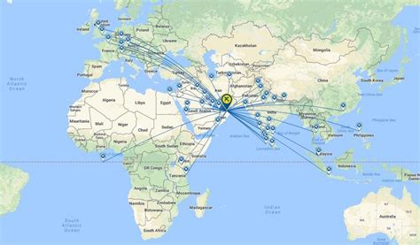 Oman Air Route Map Oman Air Flight Route Map Western Asia Asia