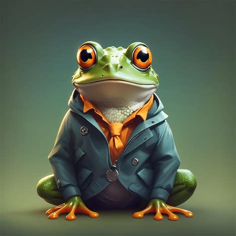 Premium Ai Image Frog Illustration Ai Generative