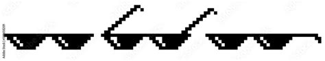 Pixel glasses set. 8bit pixel glasses icons, video game art. Vector ...