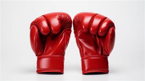 Premium AI Image | Red Boxing gloves on white background