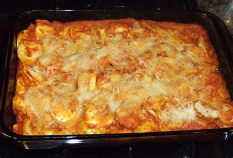 Baked Three Cheese Tortellini With Tomato Cream Sauce Cheese