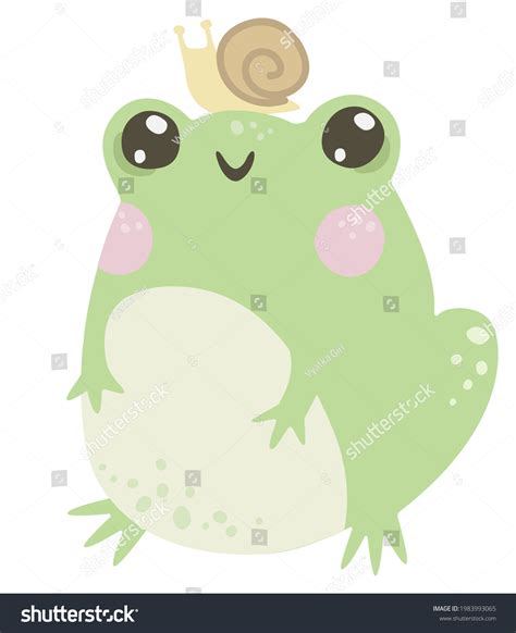 Cute Frog Isolated Vector Illustration Kawaii Stock Vector (Royalty ...