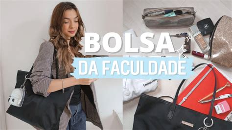 O QUE TEM NA MINHA BOLSA DA FACULDADE YouTube