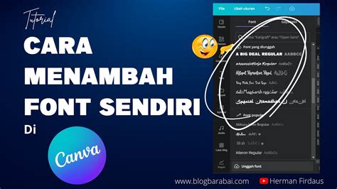 Cara Menambah Atau Upload Font Sendiri Ke Canva Youtube