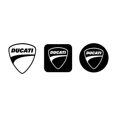 Ducati black logo, ducati logo black and white vector on white ...