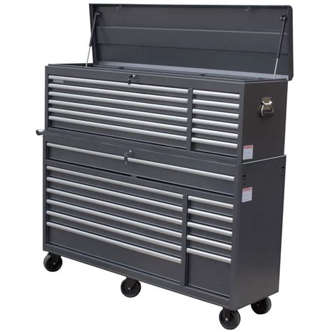 Wen 66 In 24 Drawer Tool Chest And Cabinet Combo Gray 77066 The Home Depot