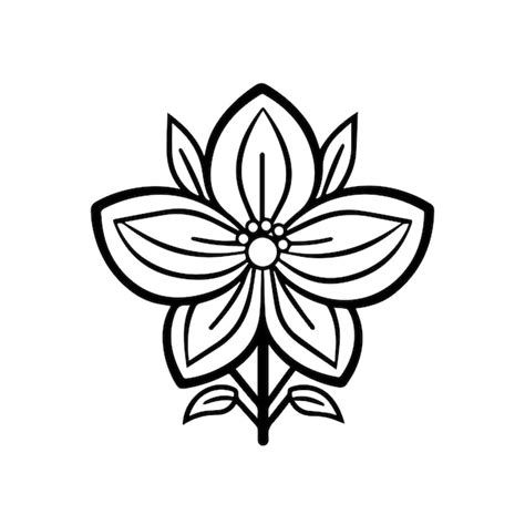 Premium Vector | Lotus logo design black and white hand drawn illustration