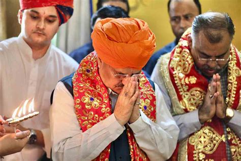 Honble Bjp National President Shri Jp Nadda Offered Prayers At