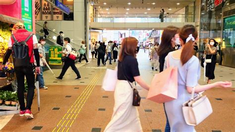 Fukuoka City Walking Tour💖🎀 4k Parco Shopping Tour Tenjin Underground