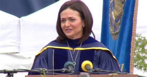 Full Sheryl Sandberg Emotional Commencement Speech Cbs News