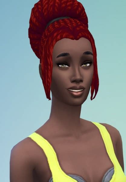 Birksches Sims Blog Big City Bun With Bangs Sims Hairs