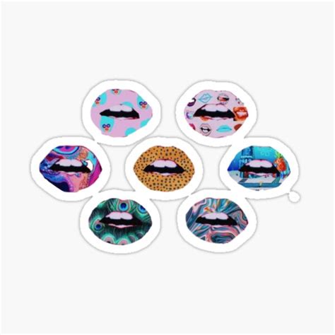 "Lips Sticker Pack" Sticker for Sale by HWinchester | Redbubble