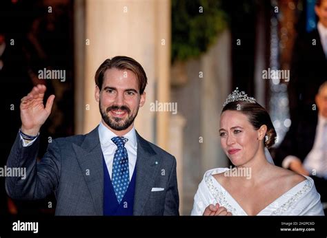 Athens Griechenland Rd Oct Prince Philippos And Princess