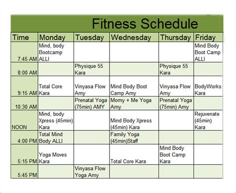 FREE 10 Sample Workout Schedules In Google Docs MS Word Pages