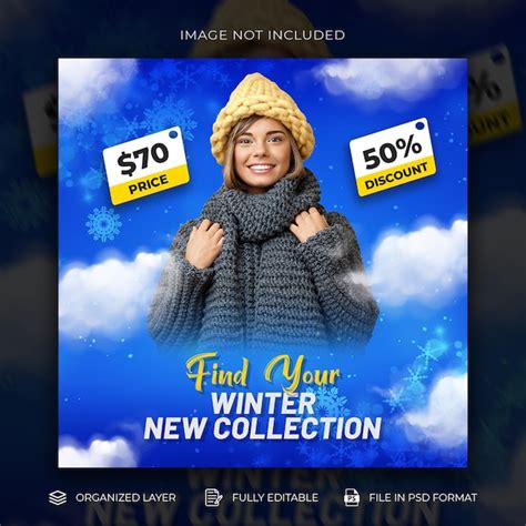 Premium Psd Winter Fashion Sale Flyer And Social Media Advertising