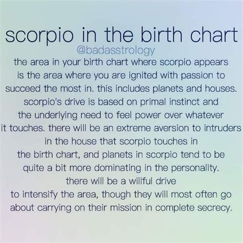 Pin by Cheryl ann on Scorpio | Astrology signs scorpio, Birth chart ...