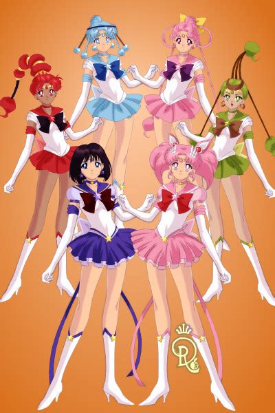 Sailor Chibi Moon And Her Guardian Sailors By Aliasalamandra On Deviantart