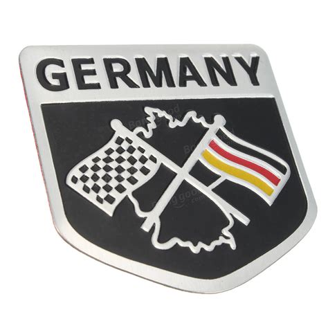 Alloy Metal Racing German Flag Emblem Badge Decal Decorative Sticker ...