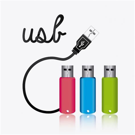 Premium Vector | Usb design.