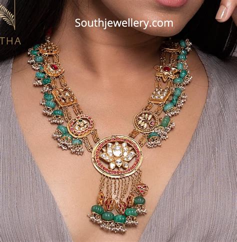 Antique Gold Kundan Necklace Indian Jewellery Designs