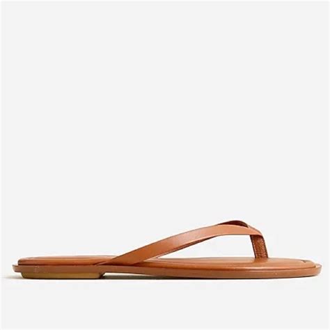 J Crew Shoes Sorrento Thong Sandals In Leather Poshmark