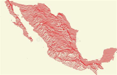 Carte Topographique Du Mexique Illustration De Vecteur Illustration