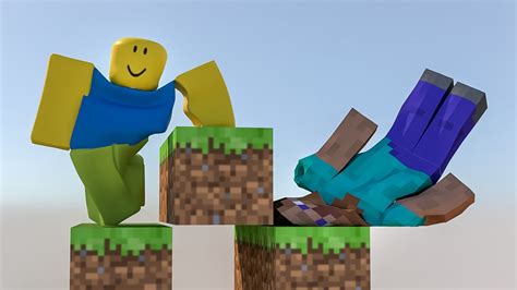 Roblox Noob Vs Minecraft Steve [softbody Race] Youtube