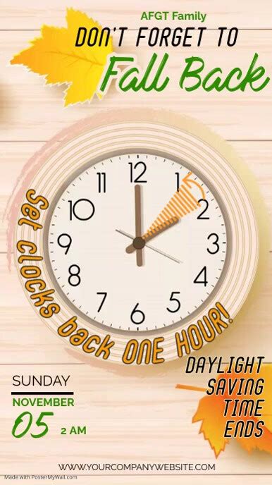 Daylight Savings Fall Back 2023 Postermywall