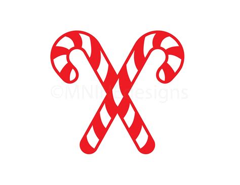 Candy Canes Svg Crossed Candy Canes Cut File Christmas Etsy Finland