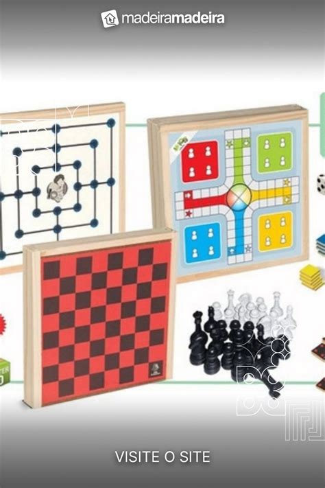 Jogo Completo Dama Trilha Ludo Xadrez E Domin Madeira Iob