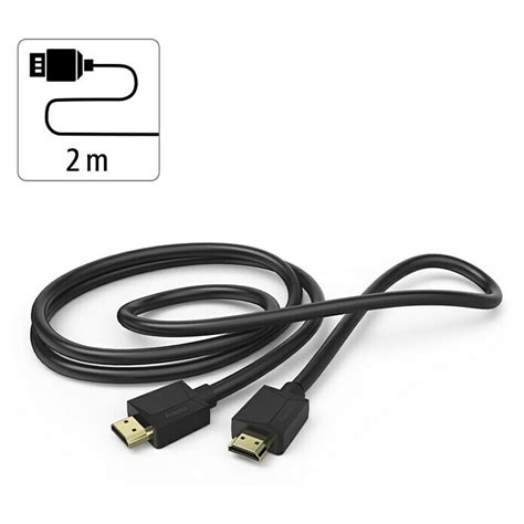 Hama HDMI Kabel Ultra High Speed Schwarz 2 M 48 Gbit S Vergoldete