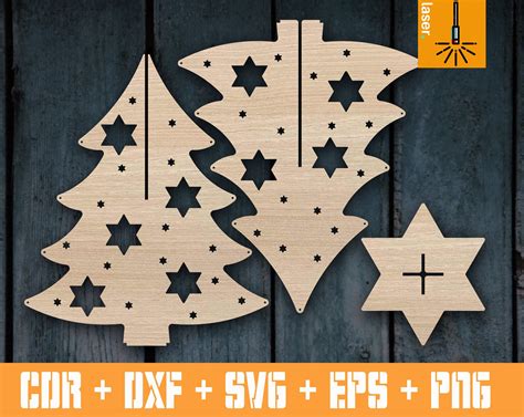 Christmas Tree Template Pattern For Laser Cnc Vector Etsy