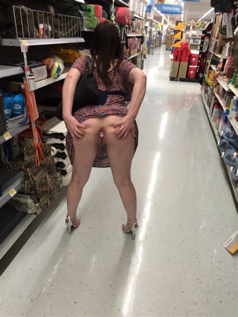 Flashing Her Pussy At Walmart Cumception